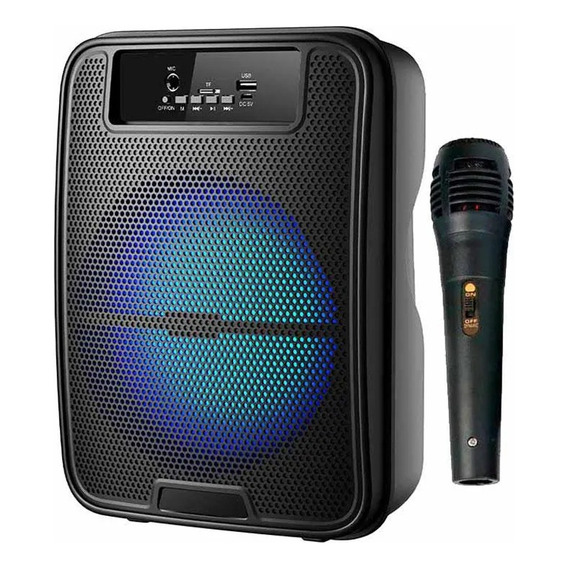 Parlante Portatil Bluetooth Microfono Karaoke Usb Tf Radiofm