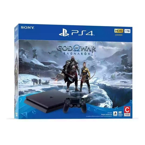 Sony PlayStation 4 Slim 1TB God of War Ragnarok Bundle color  negro azabache 2022