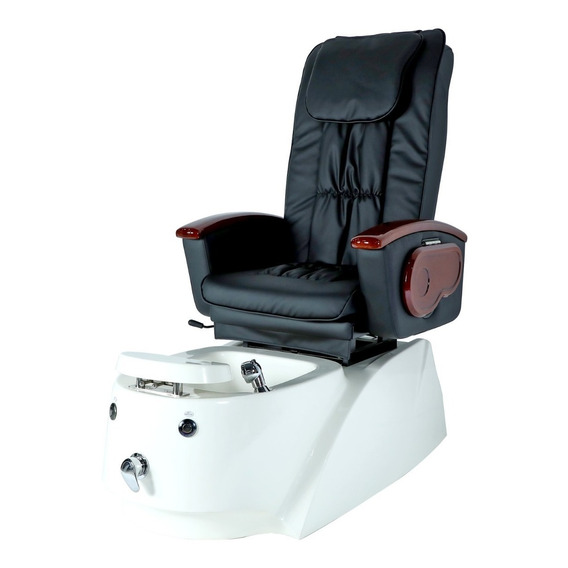 Sillon Spa Reclinable Negro Pedicure Masaje Y Cromoterapia 