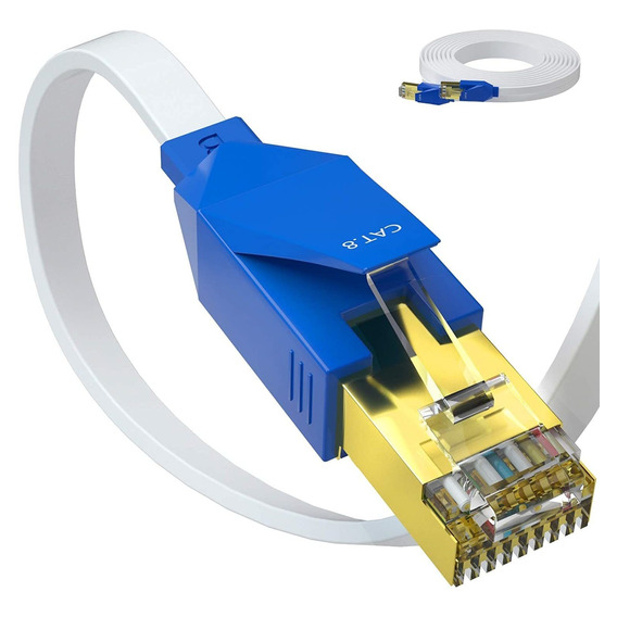 Cable Ethernet Cat8 De 15 Metros, Cable De Red De Internet B