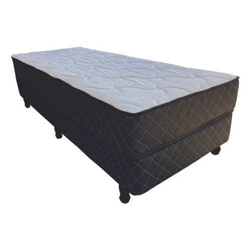 Sommier Aruma Espuma Mora 1 plaza de 190cmx80cm  beige y negro