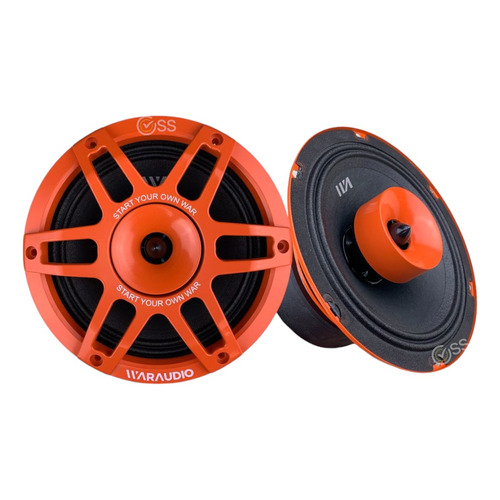 Bocina tipo coaxial pro Waraudio Rocket Pro 65 para carros, pickups & suv color naranja de 4Ω 65" x 65" x 65 " x 2 unidades 