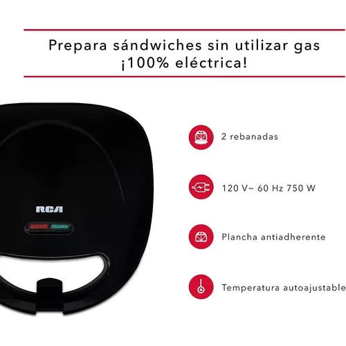 Sandwichera RCA Eléctrica RC 204 a precio de socio