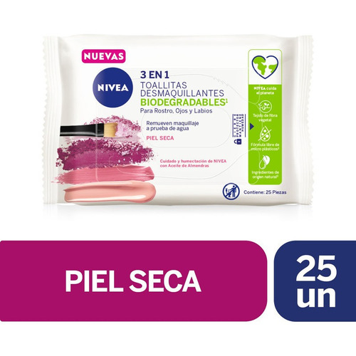 Toallitas Desmaquillantes Suaves Nivea Piel Seca 25uds