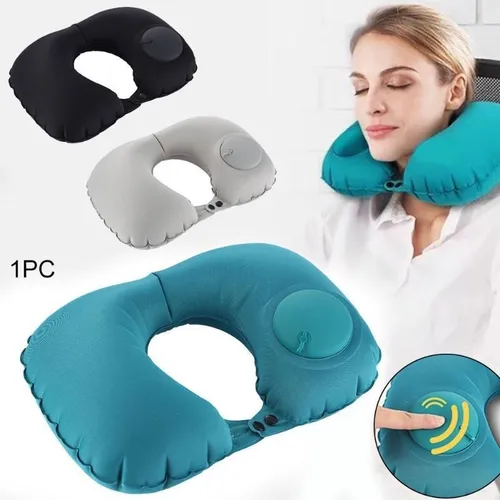 Cojin Cuello Viaje Cervical Inflable Auto , Oficina , Avion