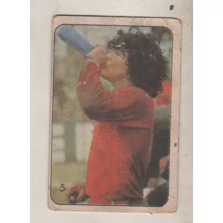 Figurita Nº 5 Maradona Argentinos J Album Super Futbol 1979 