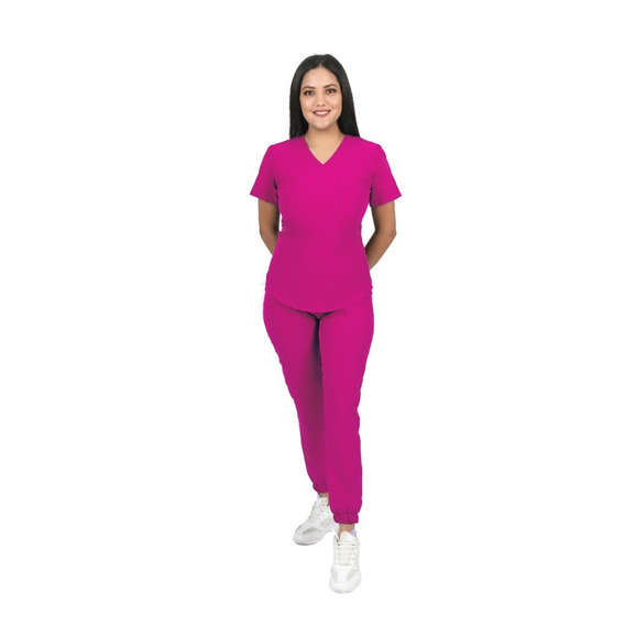 Uniforme Quirurgico Jogger Mujer Antifluidos Fucsia 