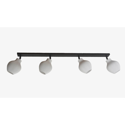 Aplique 4 Luces Tulip 3d Negro Deco Moderno Apto Led Lmp