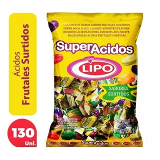 Caramelo Duro Lipo Super Acidos Surtido 6.97 g 130 u