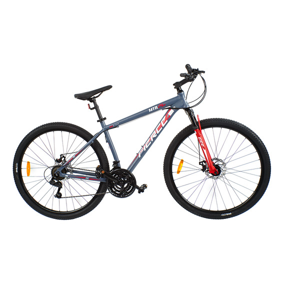 Bicicleta Mtb Fierce Mtb29er Aluminio R29 21v Disco Mecanico Gris Y Rojo