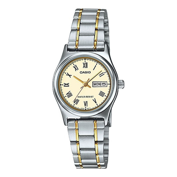 Reloj Para Mujer Casio Ltp_v006sg_9b Plateado