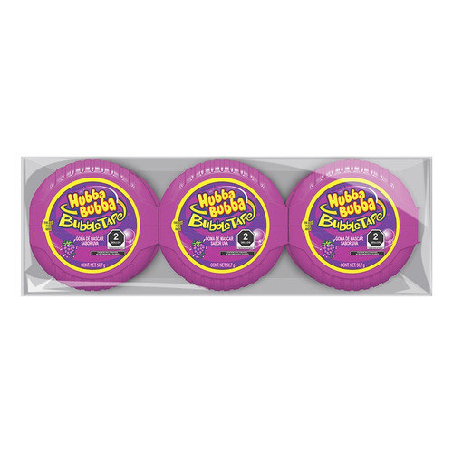 Goma De Mascar Hubba Bubba Uva 6 Chicles 341 Gramos Chicle