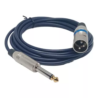 Cable Plug Ts 1/4 Monofonico A Canon Xlr Macho 5mts