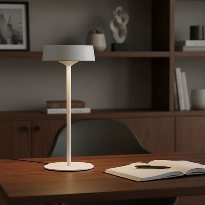 Vel Led Moderno Regulable Luz Cálida Fría Usb/solar Blanco Blanco