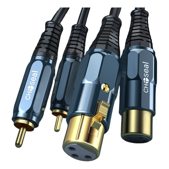 Cable 2 Xlr Hembra - 2 Rca Macho Hifi Dj Canon Pvc Choseal