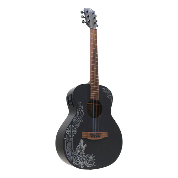 Guitarra Electroacústica Bamboo Ga38 Nordic Wolf Eq Y Funda Color Negro Material del diapasón Nogal Orientación de la mano Diestro