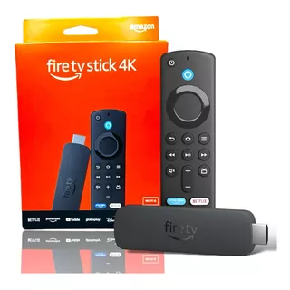 Amazon Fire Stick 4k Wi-fi 6 Com Alexa Por Voz Inteligente Cor Preto Tipo De Controle Remoto De Voz