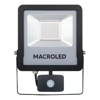 Proyector Reflector Sensor Movimiento 50w Luz Led Macroled Color De La Carcasa Negro Color De La Luz Calido (3000k)