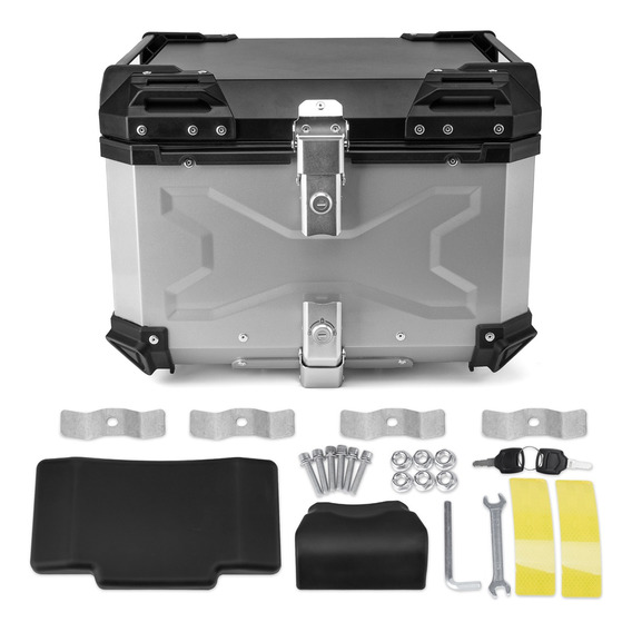 Maletero Alumino Moto 55l Caja Top Case Baul Con Respaldo