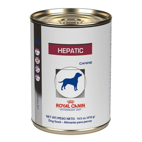Alimento Royal Canin Health Nutrition Hepatic para perro adulto de raza  pequeña, mediana y grande sabor mix en lata de 410g