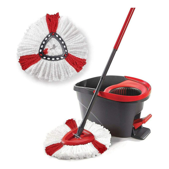 De 4 Piezas De Vileda Easy Wring & Clean Red Mop Insert