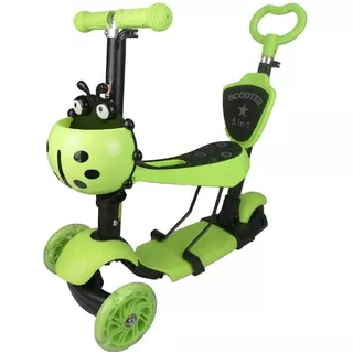 Scooter Catarina Asiento, Bastón Desmontable Luz Led 1-8años