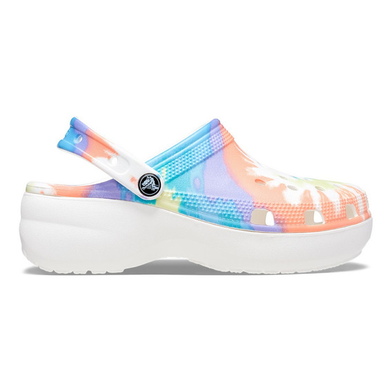 Crocs Classic Platform Tie Dye Blanco/azul/rosado