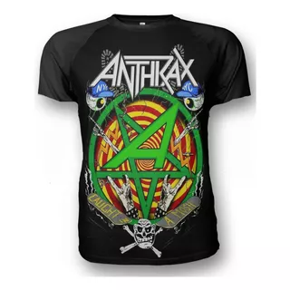 Remera Anthrax Rock Metal Bandas Sublimada Full Heka