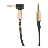 Cable Audio Auxiliar Jack 3.5 Estéreo Ficha L Resorte Metal