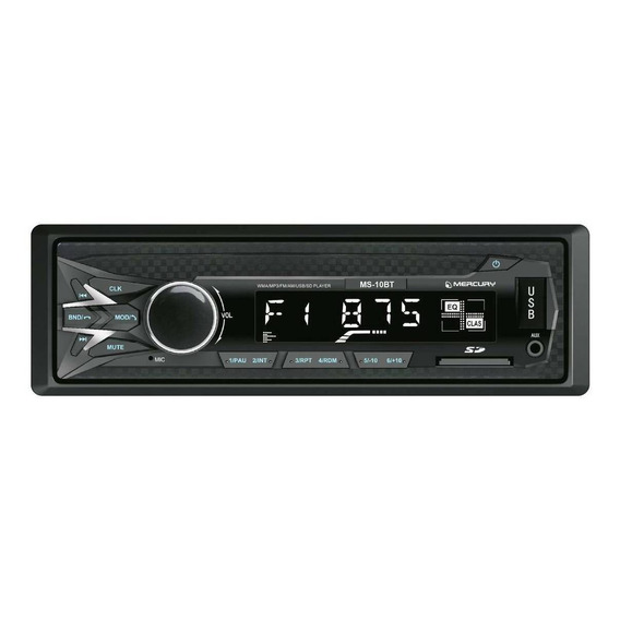Estéreo para auto Mercury MS-10BT con USB, bluetooth y lector de tarjeta SD AM/FM