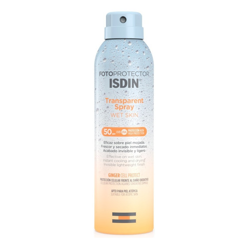 Isdin Fotoprotector Transparent  Wet Skin Spf 50+, 250ml