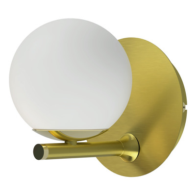 Aplique Pared 1 Luz Globo Opal G9 Linea Relleu Oro Rd