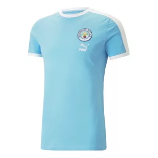 Playera Puma Del Manchester City Heritage T7 Light Blue