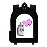 Mochila Negra Graffiti  #br40