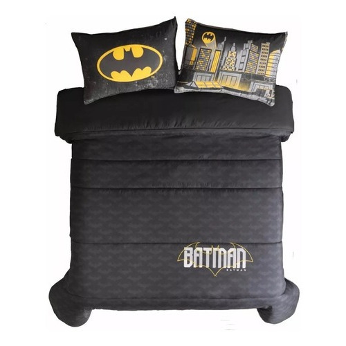 Edredón Batman Individual Negro Con Funda Vianney