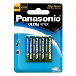 Pilha AAA Panasonic Super Hyper R03UAL/4B400 Cilíndrica - kit de 4 unidades