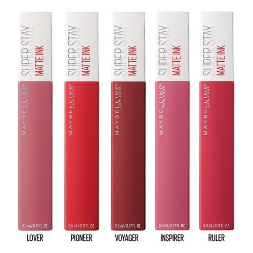 Pack Maybelline: 5 Labiales Super Stay Matte Ink