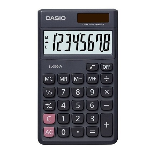 Calculadora Bolsillo Casio Sl-300 8 Dígitos Solar Y Pila