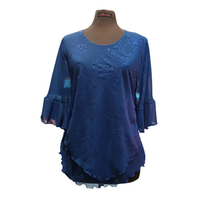 Blusa De Seda Fiesta Talles Grandes Y Muy Grandes