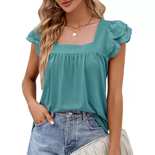 Blusas De Mujer Elegantes Top Moda Casual Manga Corta Dama