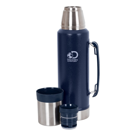 Termo Discovery 1.3l Acero Inoxidable Mate Todo Uso Camping Color Azul