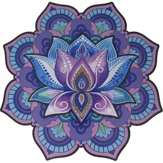 Quadro Placa Decorativa Parede Mandala Flor Lotus Mdf