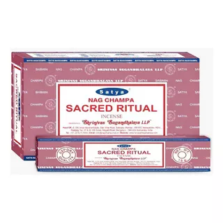 Incenso Nag Champa Satya Massala Aromas Diversos 12 Unidades Fragrância Sacred Ritual