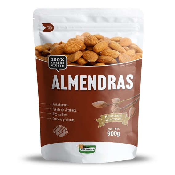 Almendras Naturales Sin Sal Premium Selection 900g 