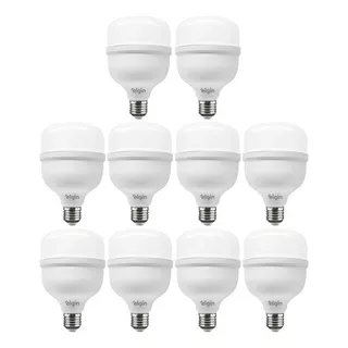 Kit 10 Lâmpada Super Bulbo Alta Potência Led 50w 6500k Elgin Cor Da Luz Branco 110v/220v