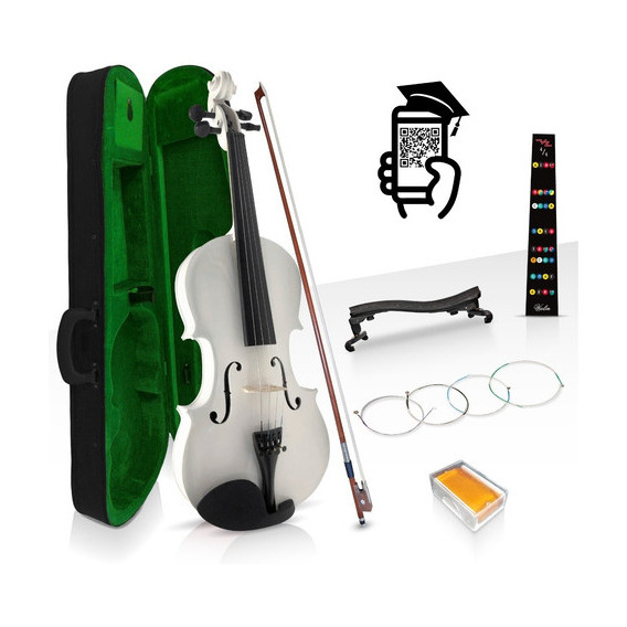 Violin Divarius Tiger 4/4 Estudiante Mate Color Blanco