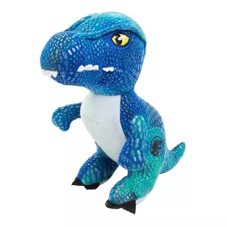 Peluche Core Raptor Jurassic World, Juguete Divertido, Suave Color Azul