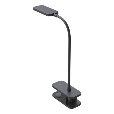 Lampara De Escritorio Led Maura Negra Con Pinza Tl100n Mks