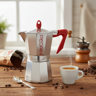 Cafetera Express Pedrini 6 Tz  Asa Roja Brillante 9084-0 P Rojo