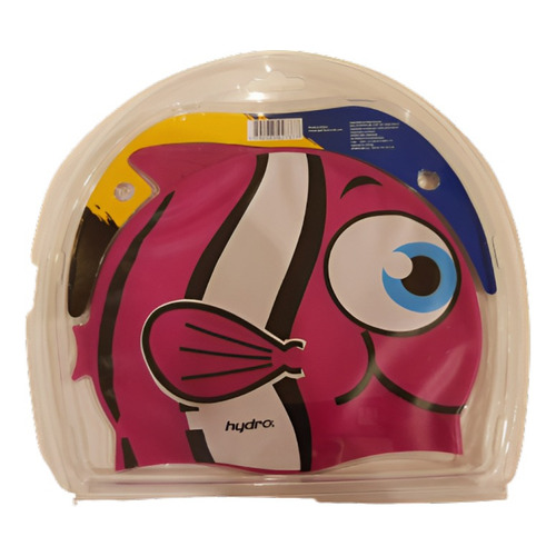 Gorra De Natación Hydro Animals Junior Silicona Color Rosa Diseño de la tela Estampada
